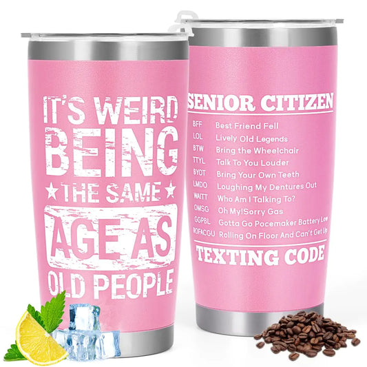 "Aging Like Fine Wine" 20oz Tumbler – Because You're Not Getting Older, Just More Experienced!