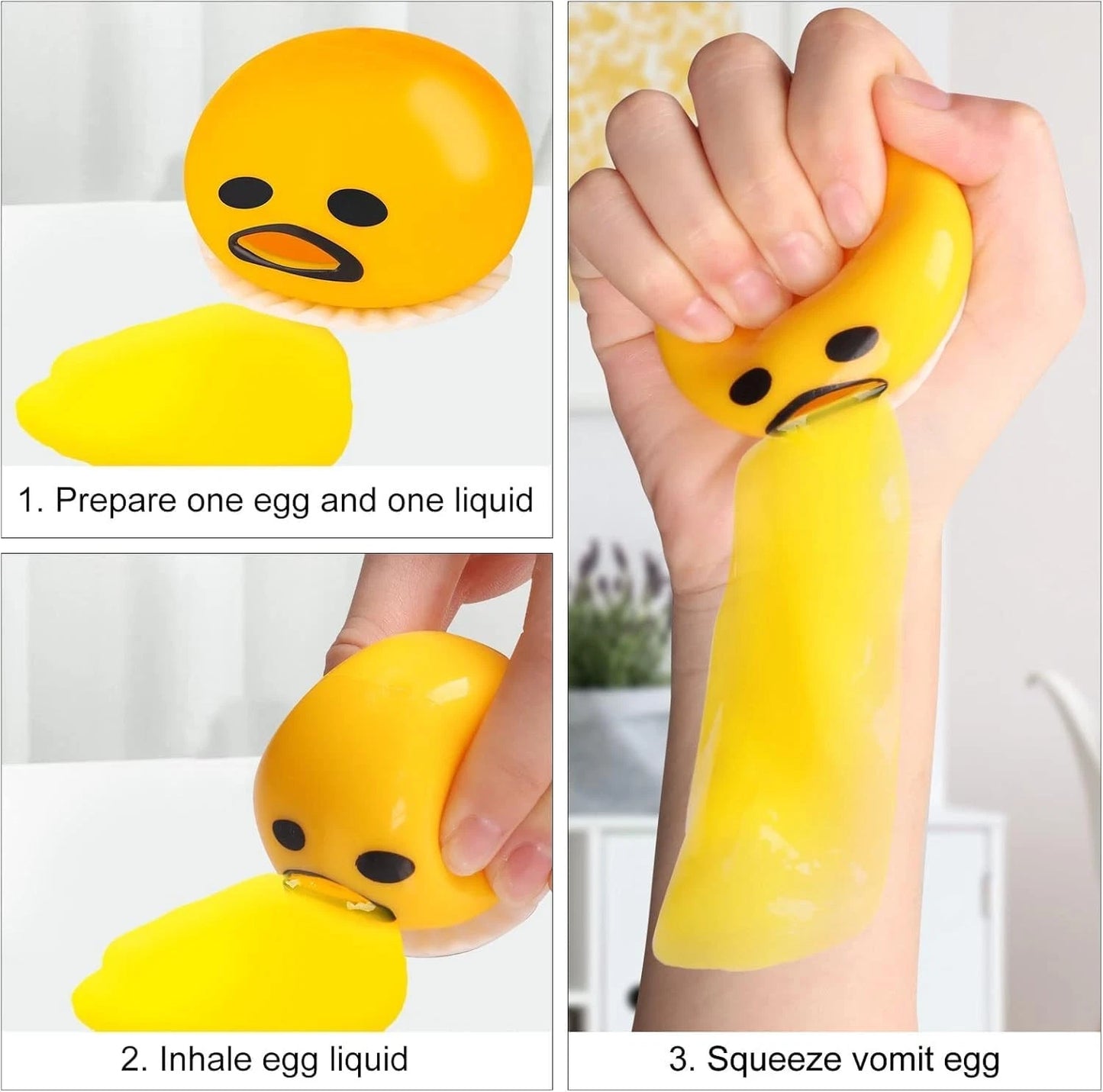 Egg-citing Stress Relief: 5Pcs Vomiting Egg Stress Balls