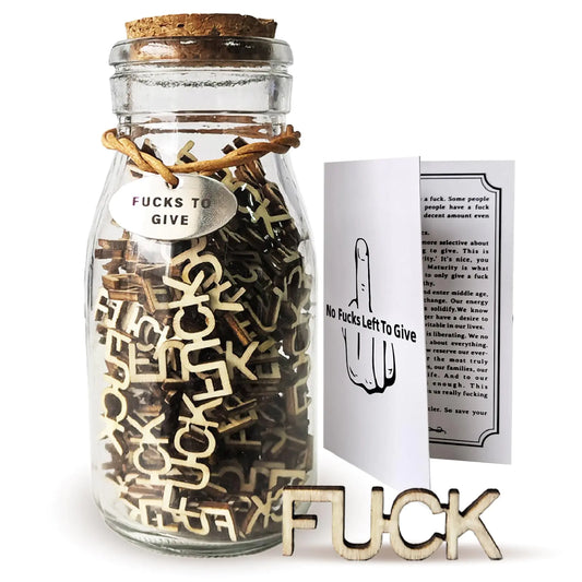 Jar of Fucks to Give – A Hilarious Gag Gift for Any Occasion!