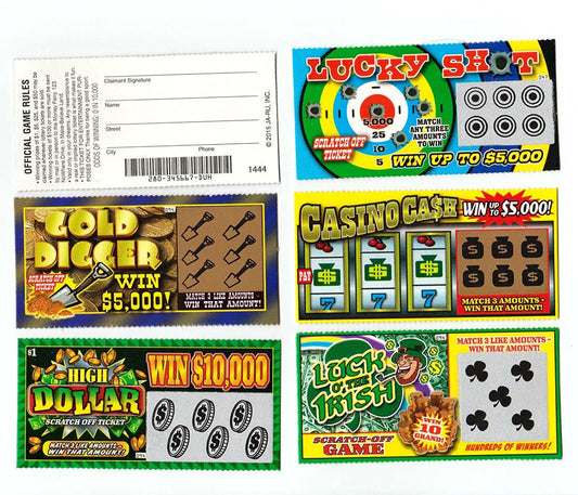 Winning Joke! 5 Fake Lottery Tickets – Surprise Gag Gift