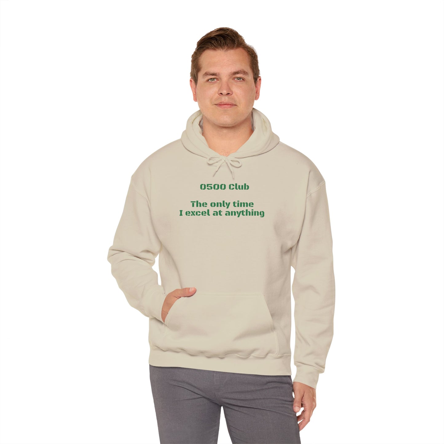 “0500 Club” Heavy Blend Hoodie – Military Morning Motivation (Sort of)