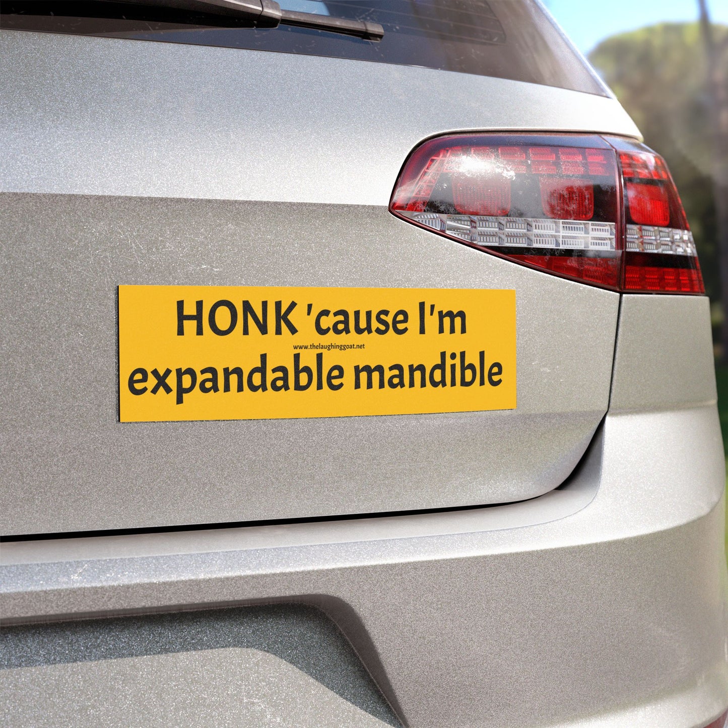 “Just Call Me Expandable Mandible” Prank Car Magnet – Absurd Humor Joke Magnet