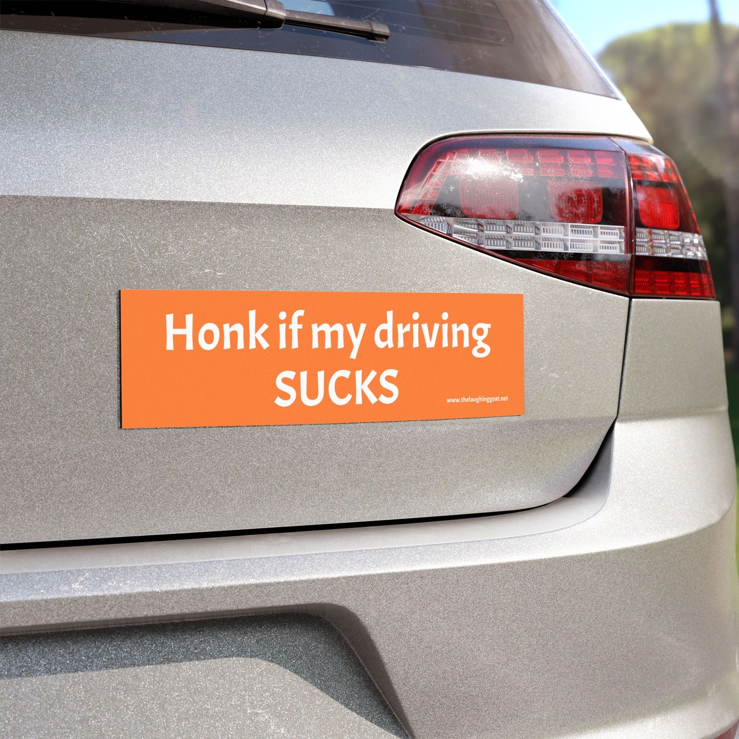 “Honk If My Driving SUCKS” Prank Car Magnet – Funny Joke Bumper Magnet