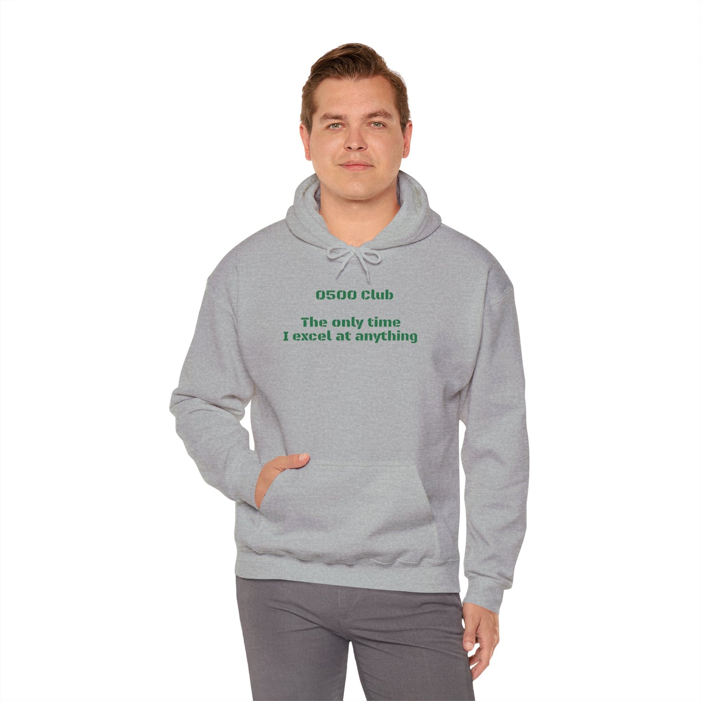 “0500 Club” Heavy Blend Hoodie – Military Morning Motivation (Sort of)