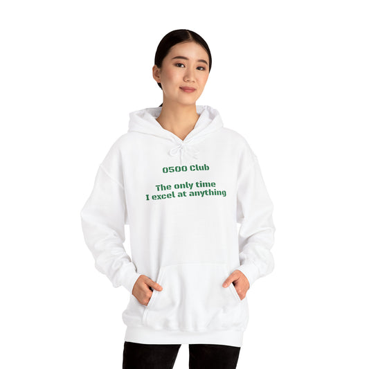 “0500 Club” Heavy Blend Hoodie – Military Morning Motivation (Sort of)