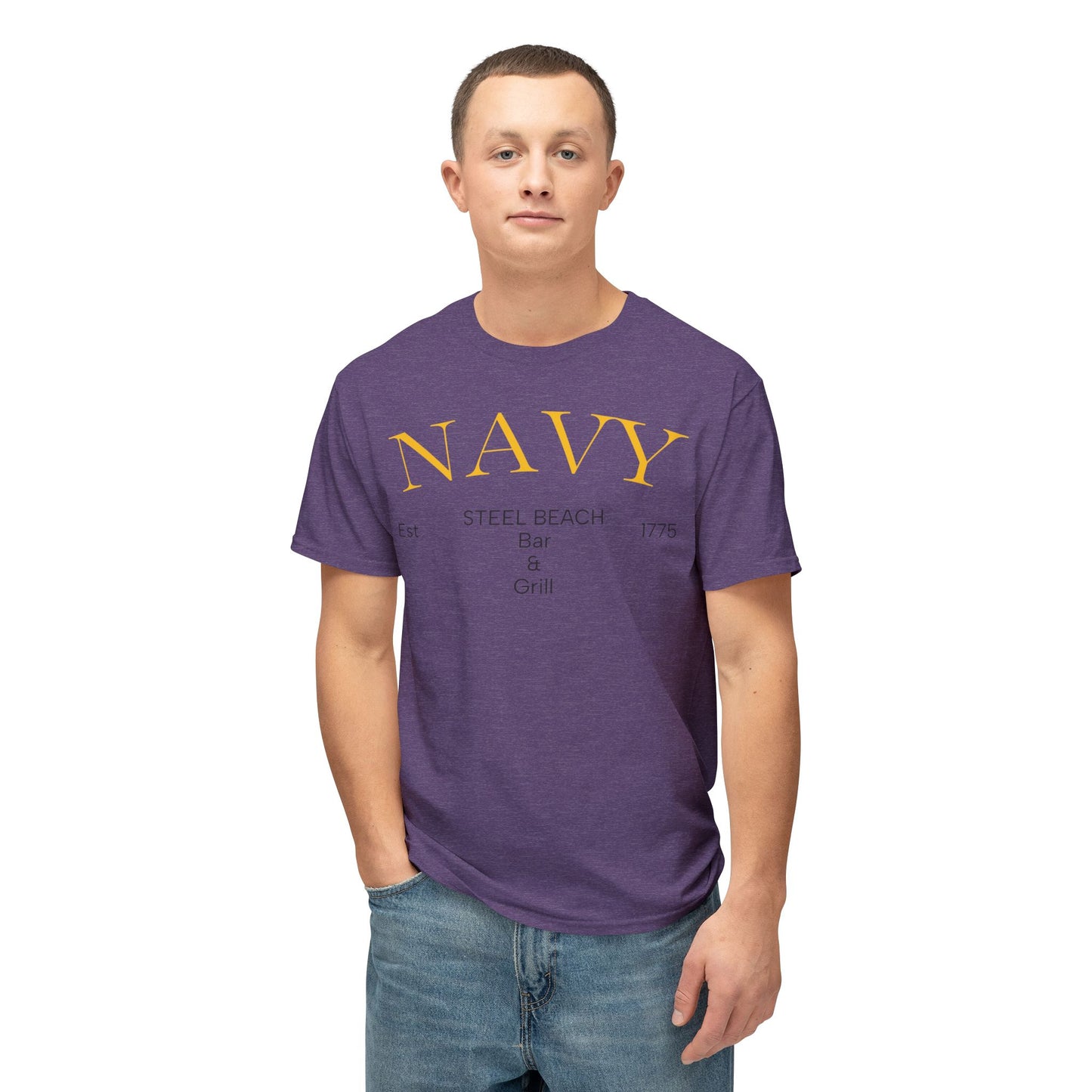 NAVY “Steel Beach Bar & Grill” T-Shirt – Est. 1775 | Liberty Mode: Activated