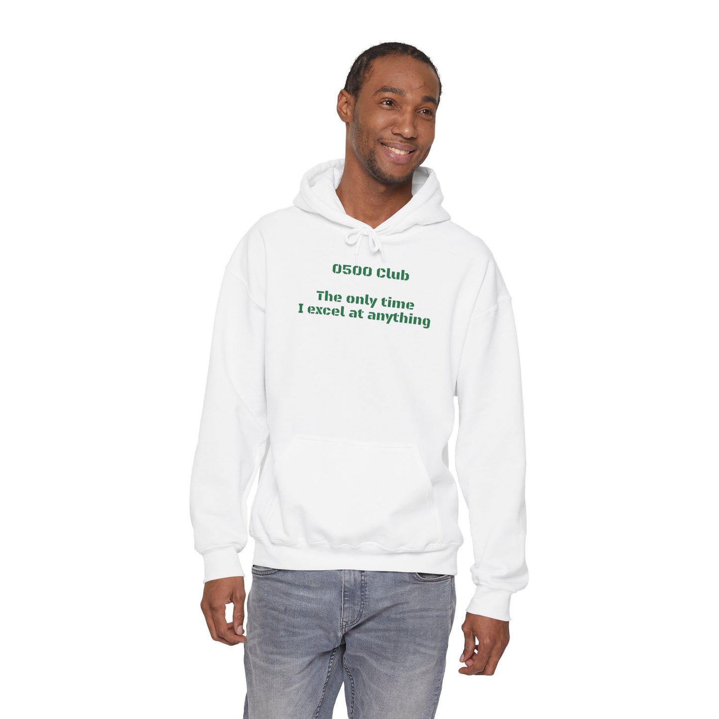 “0500 Club” Heavy Blend Hoodie – Military Morning Motivation (Sort of)