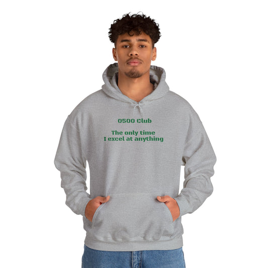 “0500 Club” Heavy Blend Hoodie – Military Morning Motivation (Sort of)