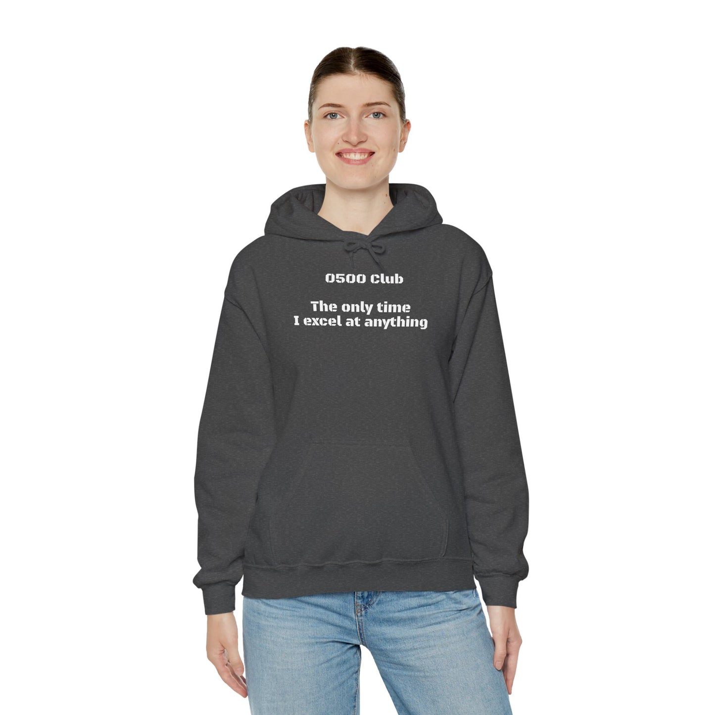 “0500 Club” Heavy Blend Hoodie – Military Morning Motivation (Sort of)