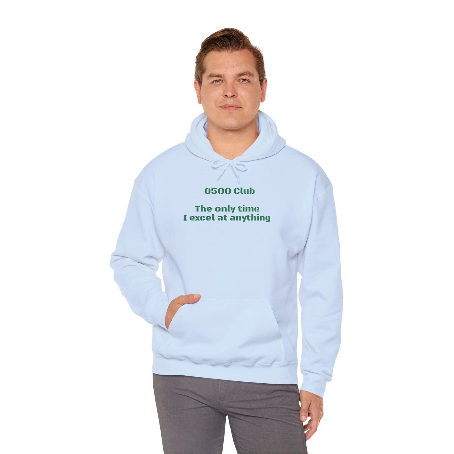 “0500 Club” Heavy Blend Hoodie – Military Morning Motivation (Sort of)