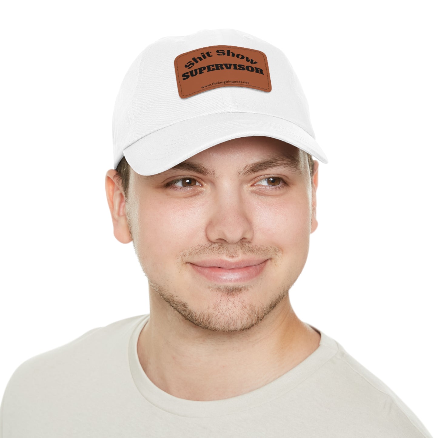 "Shit Show Supervisor" Leather Patch Dad Hat – For the Chaos Connoisseur