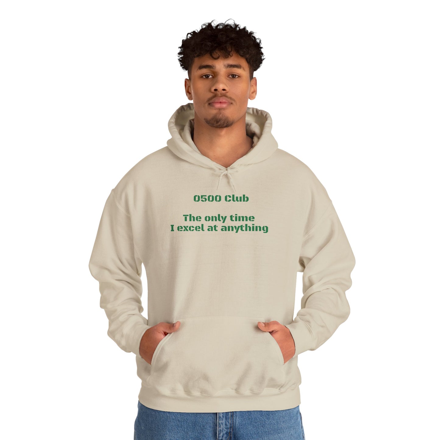 “0500 Club” Heavy Blend Hoodie – Military Morning Motivation (Sort of)