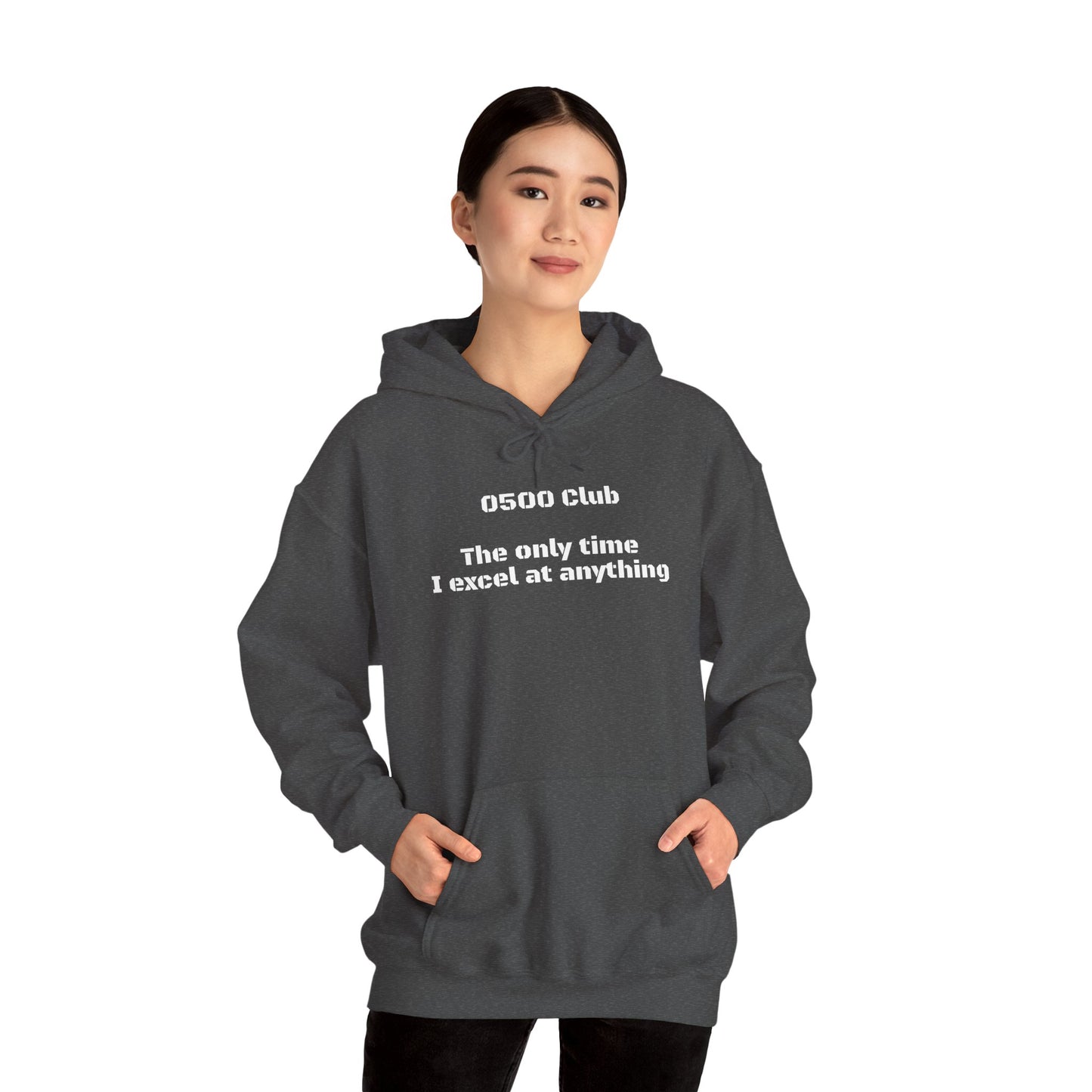 “0500 Club” Heavy Blend Hoodie – Military Morning Motivation (Sort of)