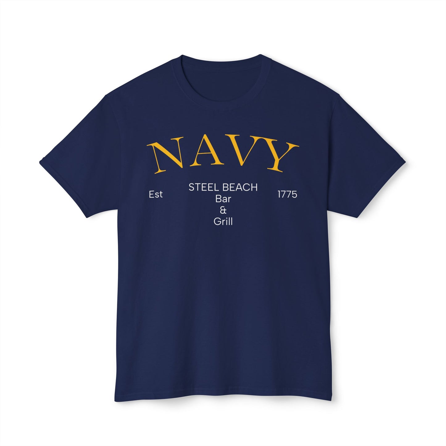 NAVY “Steel Beach Bar & Grill” T-Shirt – Est. 1775 | Liberty Mode: Activated