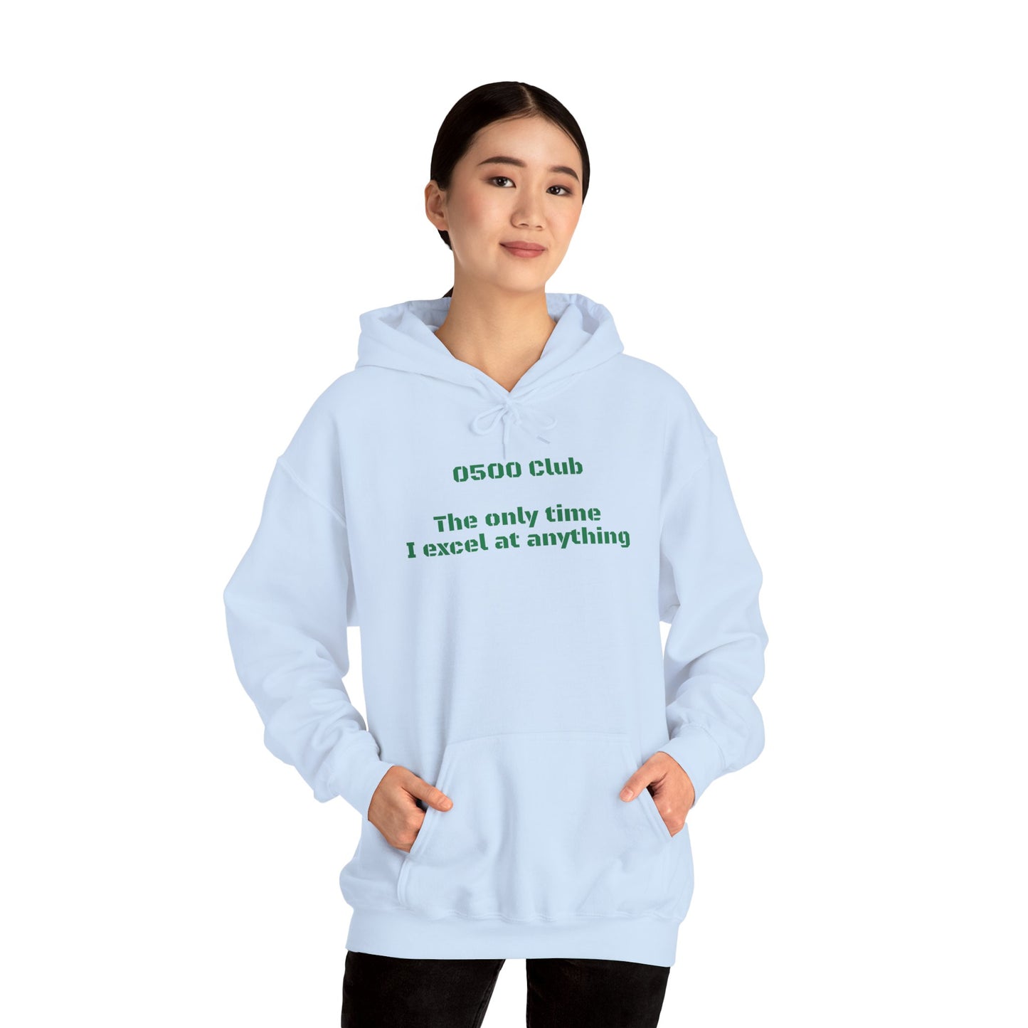 “0500 Club” Heavy Blend Hoodie – Military Morning Motivation (Sort of)