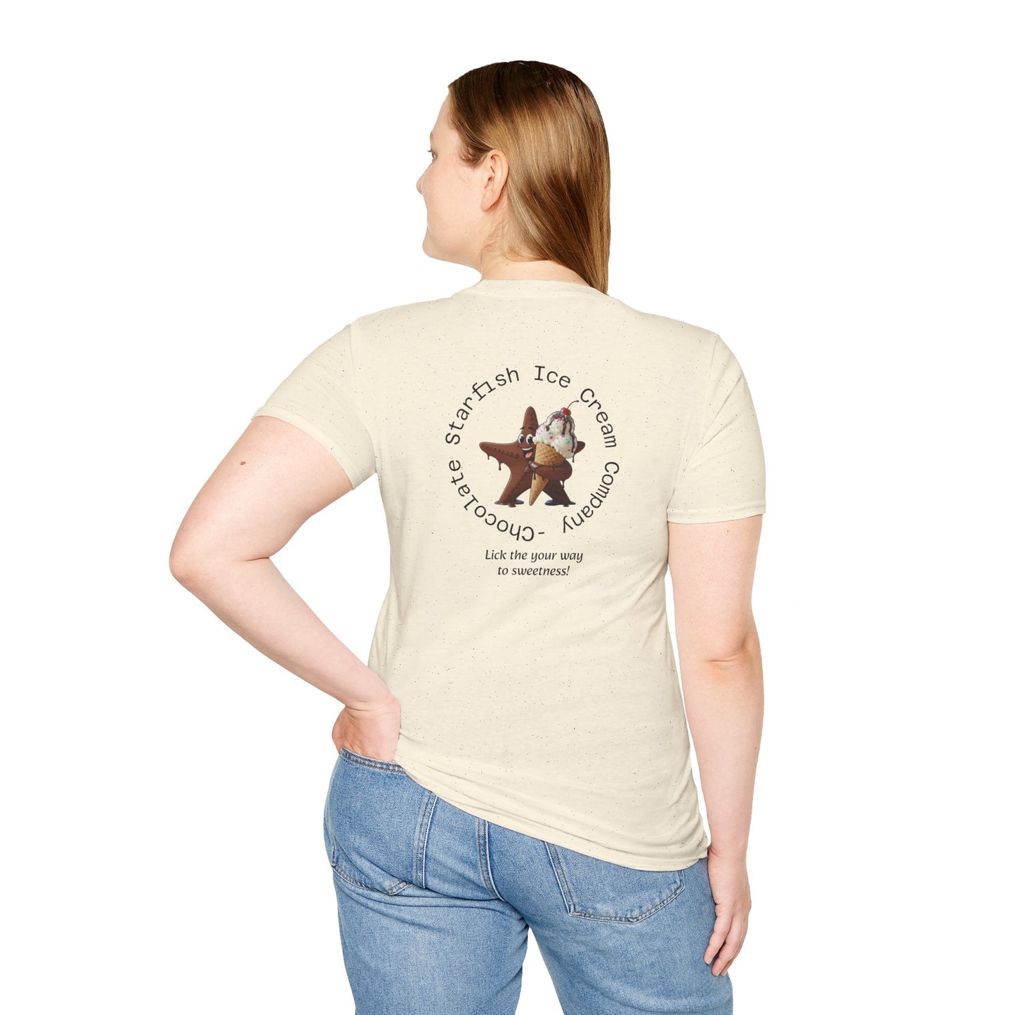 “Get Sticky Sweet with the ‘Chocolate Starfish Ice Cream Co’ Tee — Don’t Lick, Just Wear!”