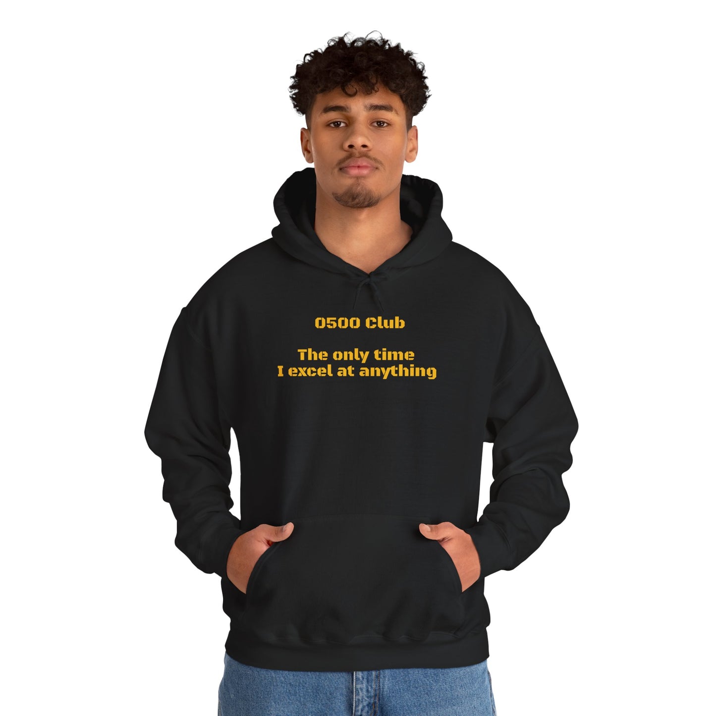“0500 Club” Heavy Blend Hoodie – Military Morning Motivation (Sort of)