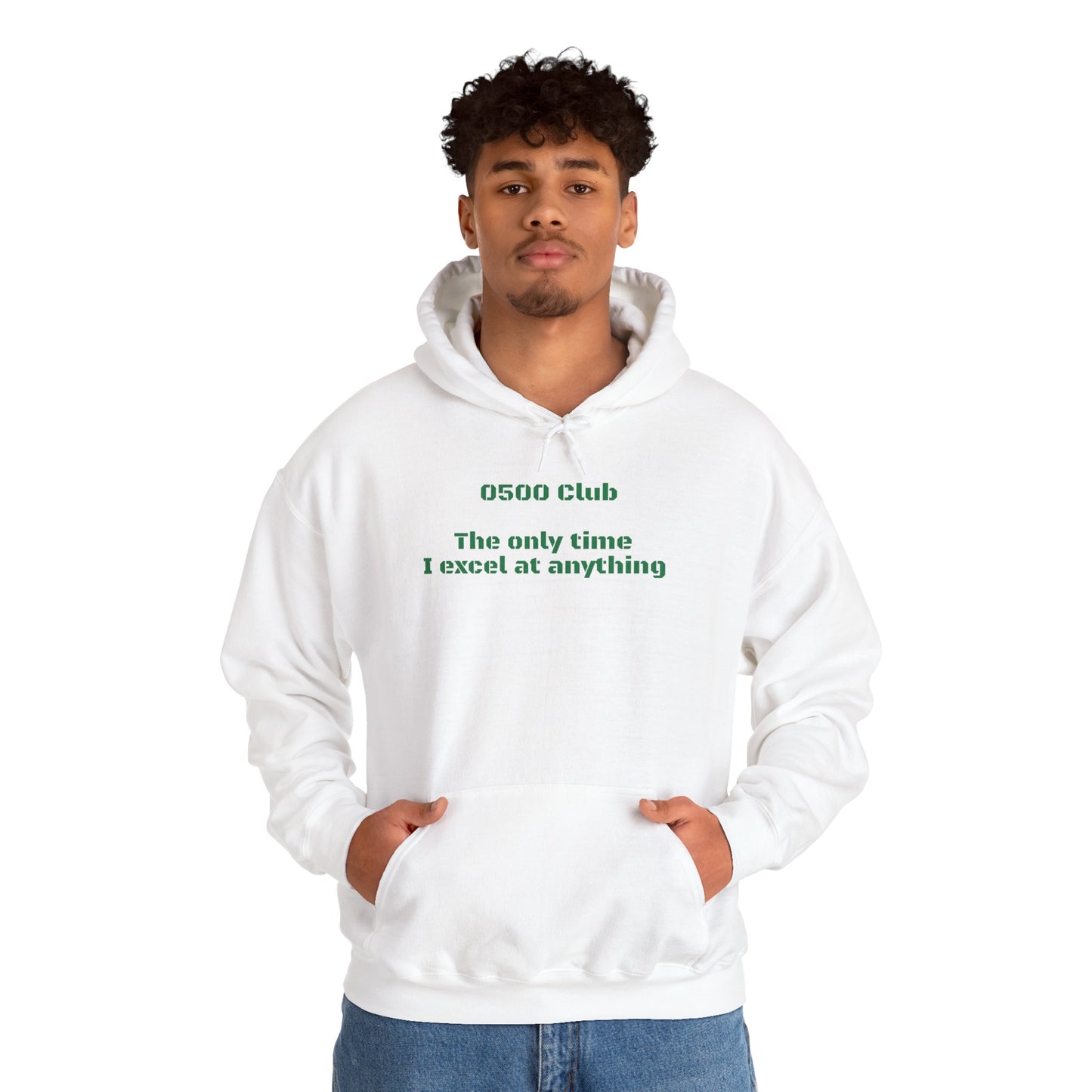 “0500 Club” Heavy Blend Hoodie – Military Morning Motivation (Sort of)