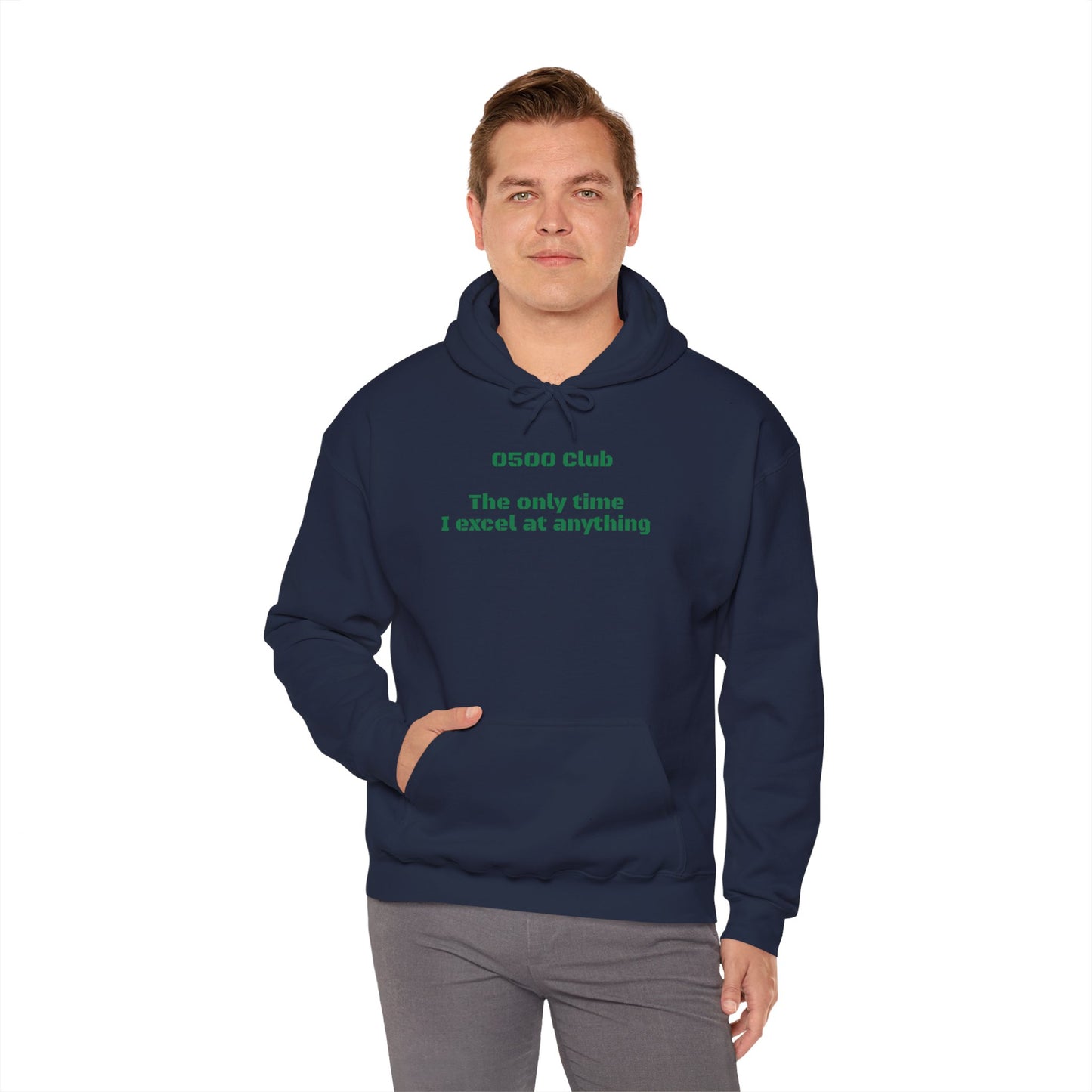 “0500 Club” Heavy Blend Hoodie – Military Morning Motivation (Sort of)