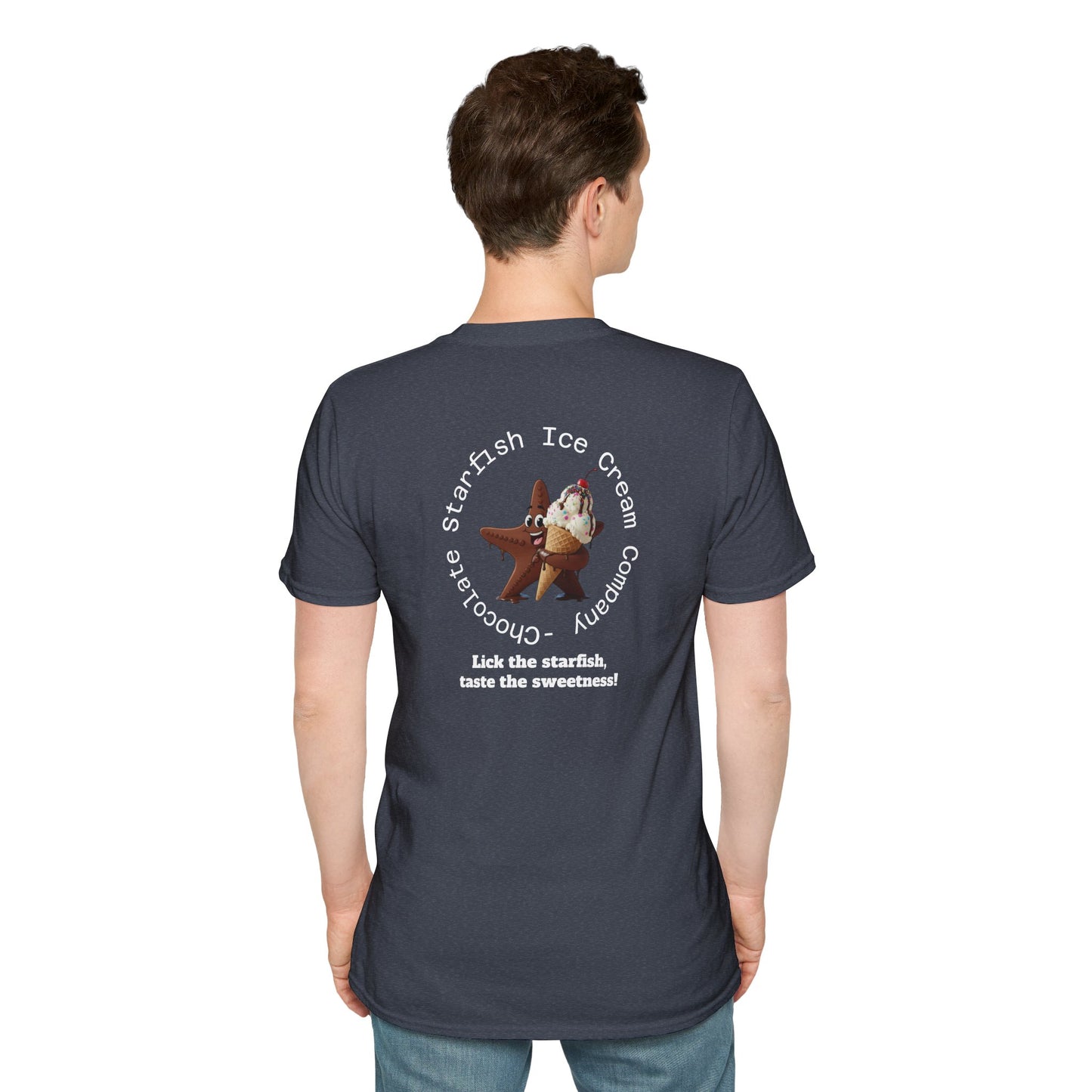 “Get Sticky Sweet with the ‘Chocolate Starfish Ice Cream Co’ Tee — Don’t Lick, Just Wear!”