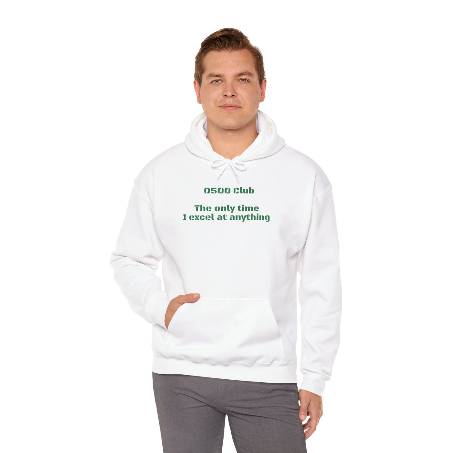 “0500 Club” Heavy Blend Hoodie – Military Morning Motivation (Sort of)