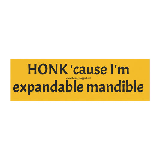 “Just Call Me Expandable Mandible” Prank Car Magnet – Absurd Humor Joke Magnet