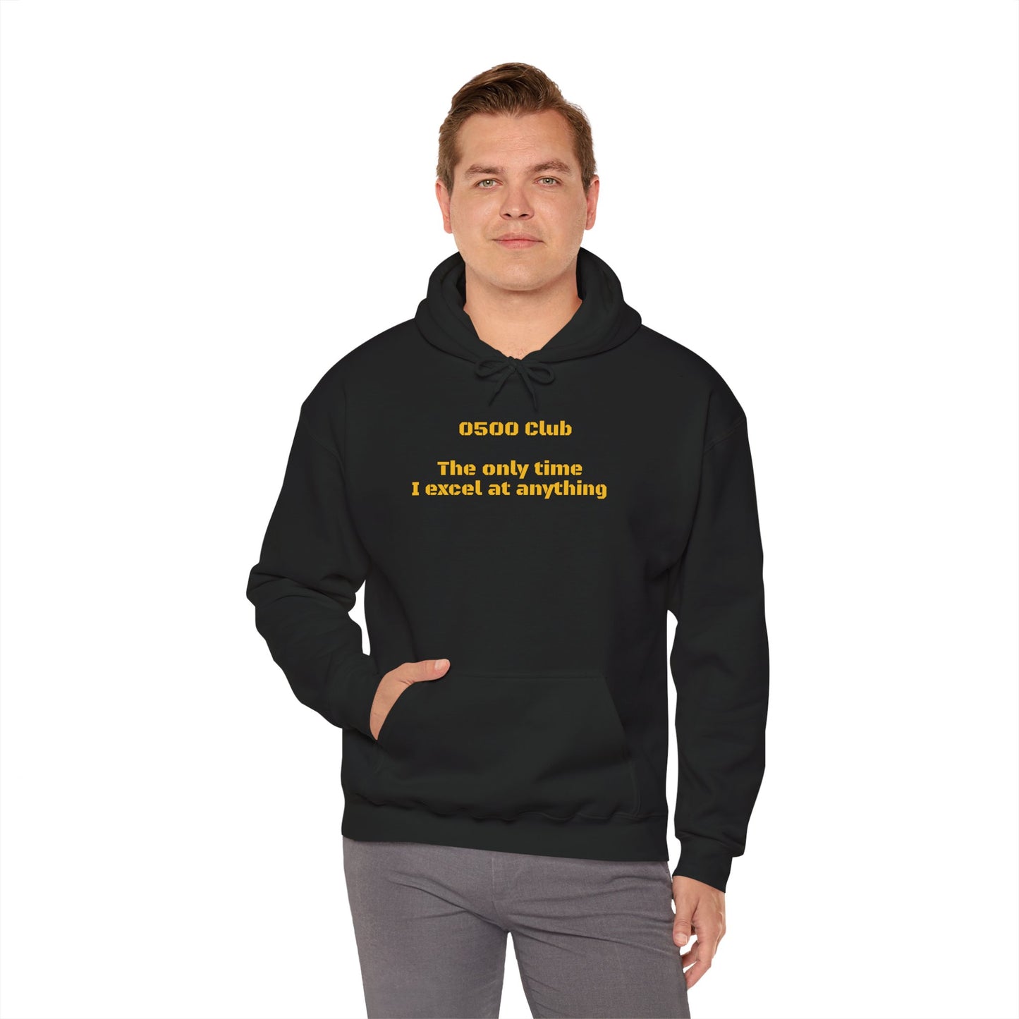 “0500 Club” Heavy Blend Hoodie – Military Morning Motivation (Sort of)