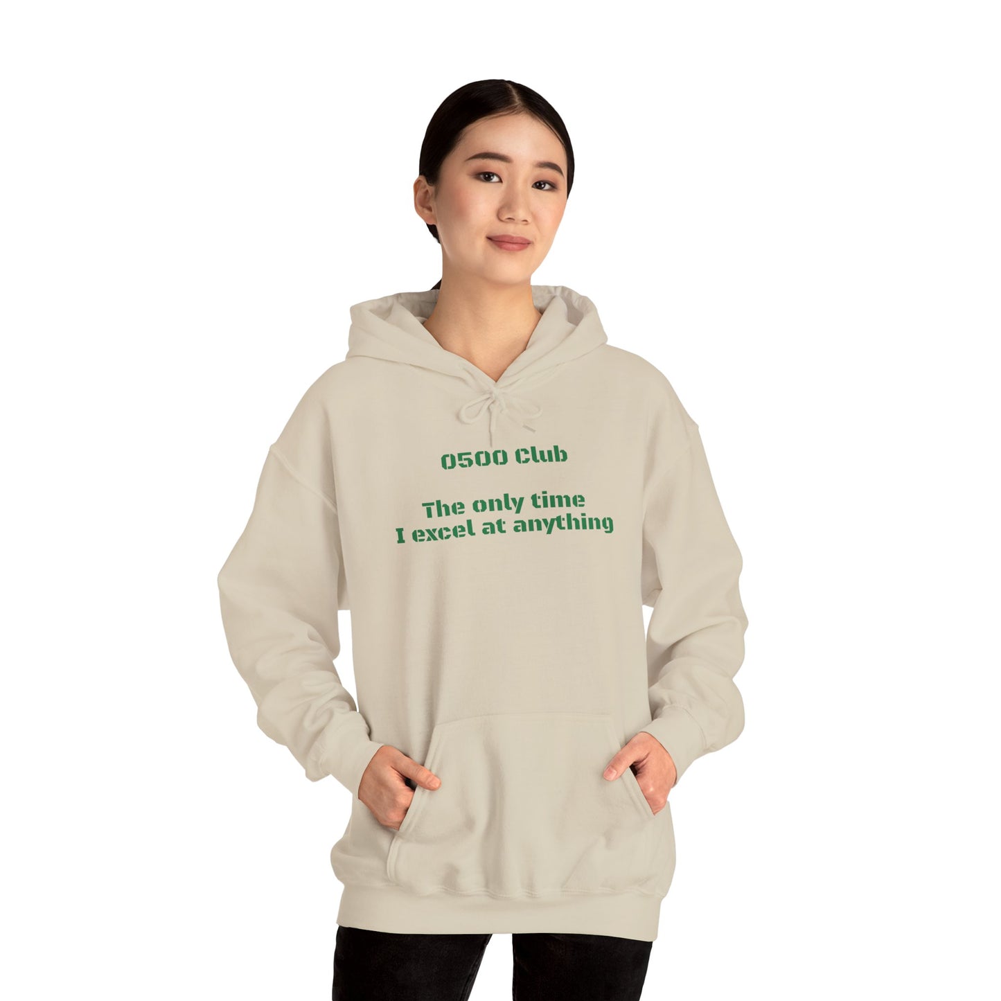 “0500 Club” Heavy Blend Hoodie – Military Morning Motivation (Sort of)
