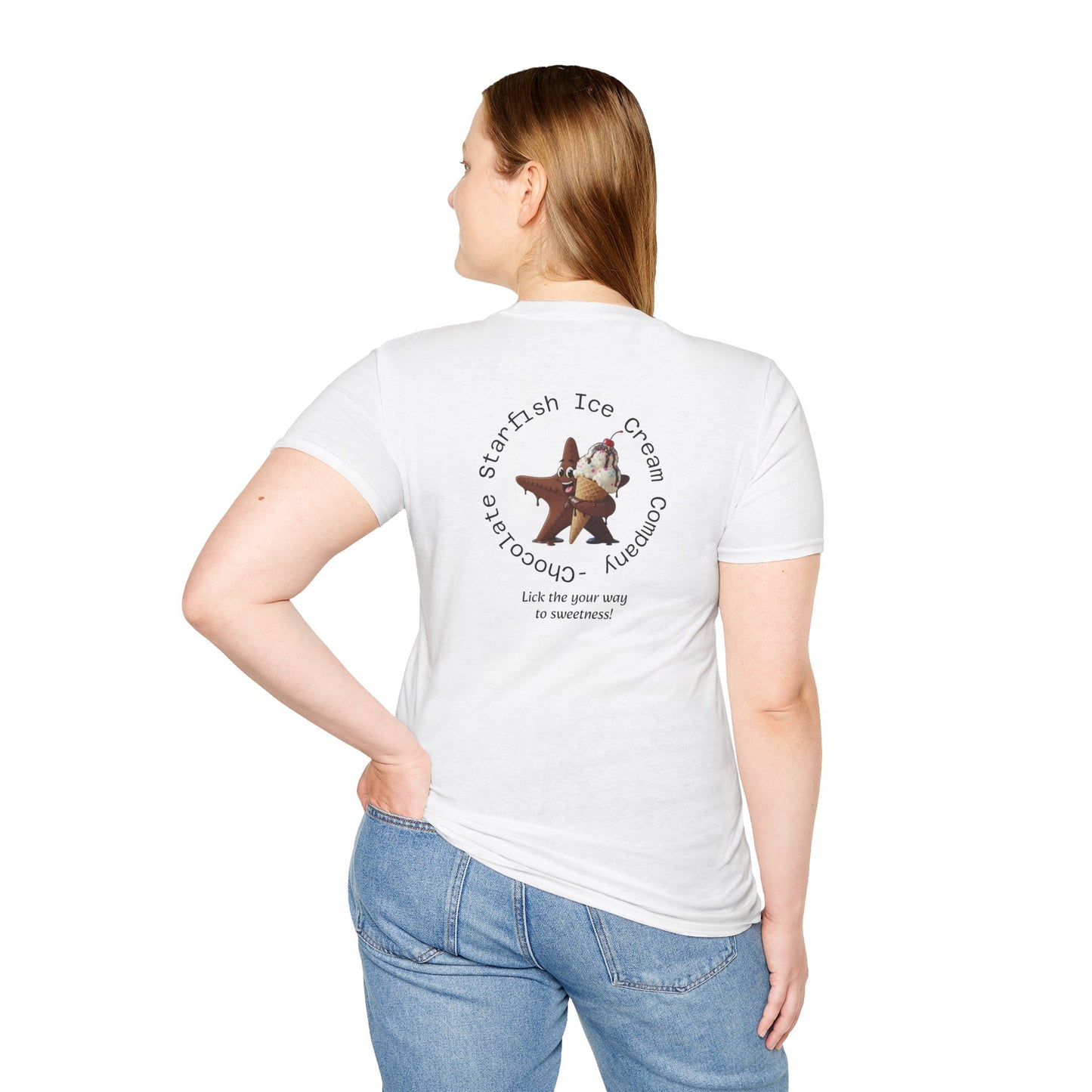 “Get Sticky Sweet with the ‘Chocolate Starfish Ice Cream Co’ Tee — Don’t Lick, Just Wear!”