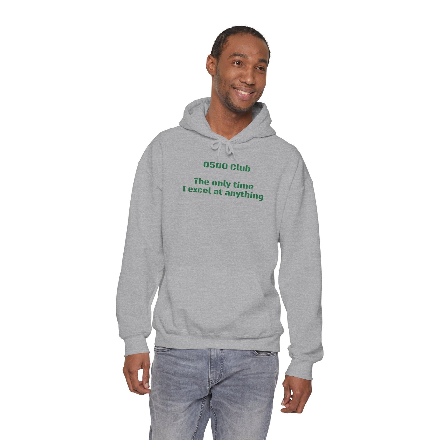 “0500 Club” Heavy Blend Hoodie – Military Morning Motivation (Sort of)