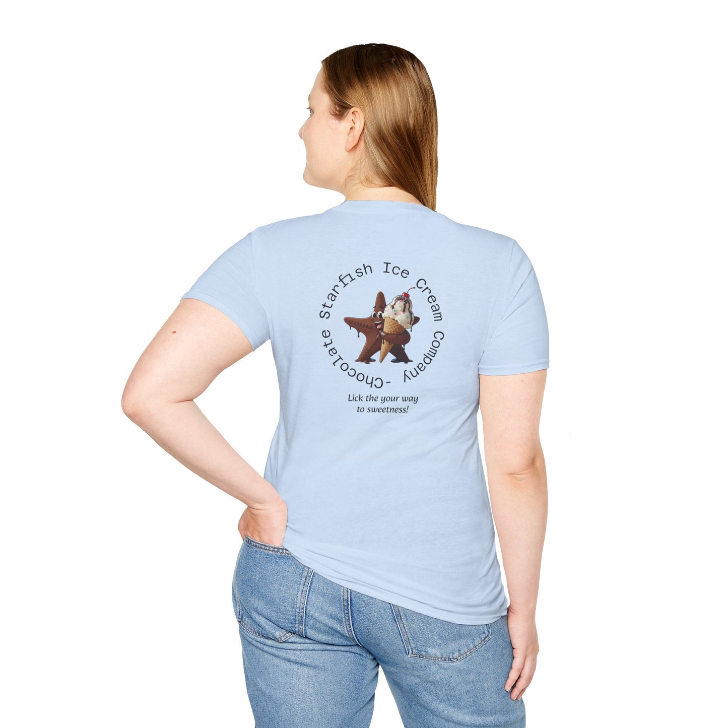 “Get Sticky Sweet with the ‘Chocolate Starfish Ice Cream Co’ Tee — Don’t Lick, Just Wear!”
