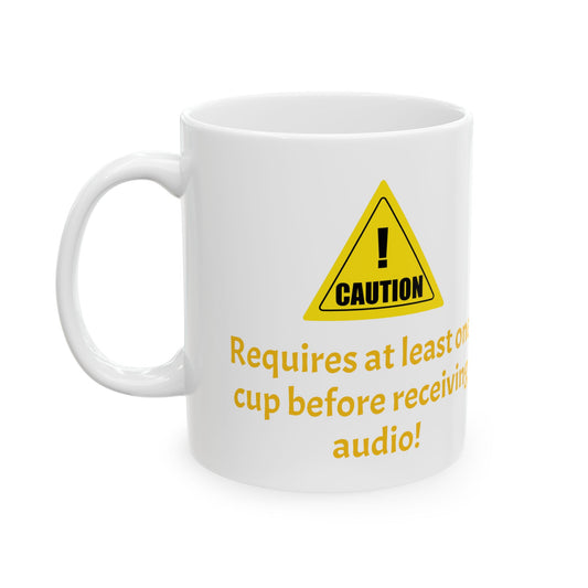 Caution: Low-Battery Human Mug — Handle Before Coffee at Your Own Risk