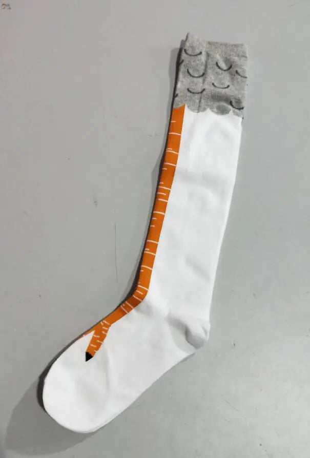 Chicken leg knee socks-Why just walk when you can cluck?