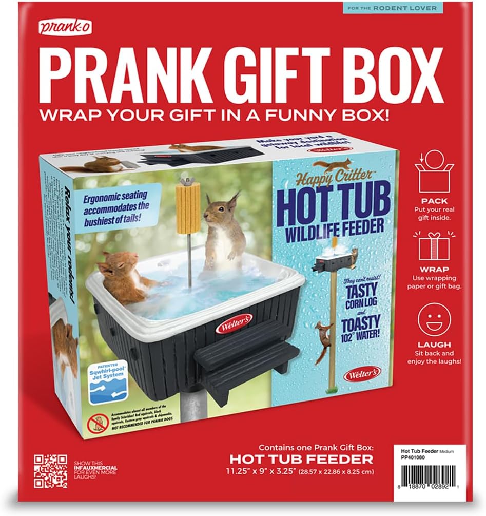 Squirrel Hot Tub Prank Gift Box – Hilarious Gag Wrap for Any Occasion!